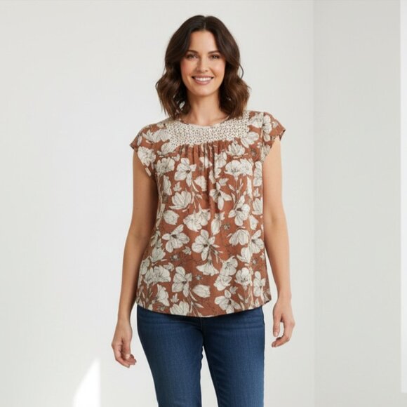 Liz Claiborne Women’s Blouse Size M Rayon Blend Made in Vietnam - Picture 1 of 7